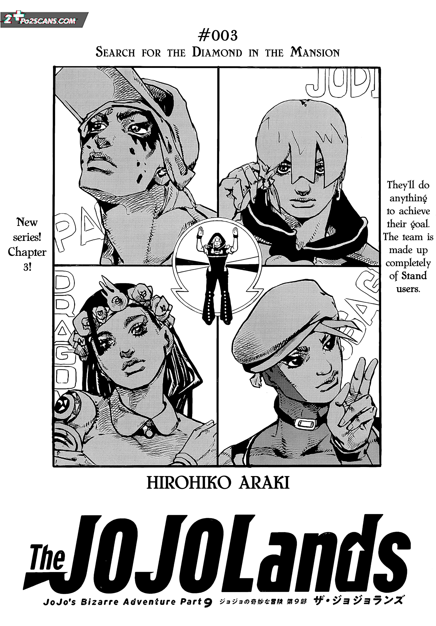 JoJo's Bizarre Adventure Part 9 - The JOJOLands Chapter 3 page 1 - Chapter 3: Search for the Dia..