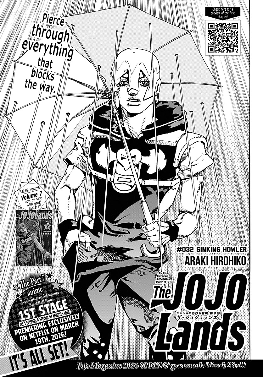 JoJo's Bizarre Adventure Part 9 - The JOJOLands Chapter 32 page 1 - Chapter 32: Sinking Howler