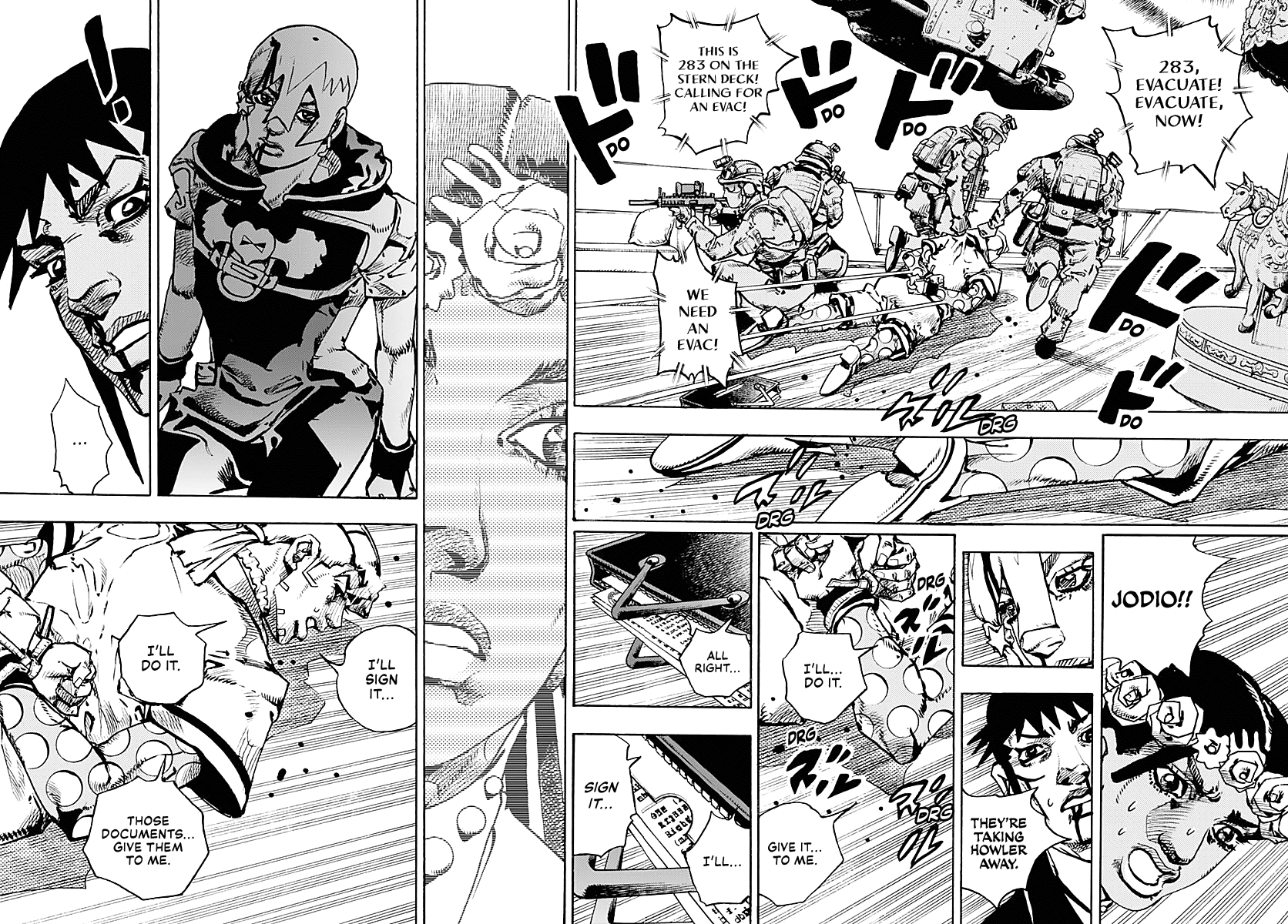 JoJo's Bizarre Adventure Part 9 - The JOJOLands Chapter 32 page 22 - Chapter 32: Sinking Howler