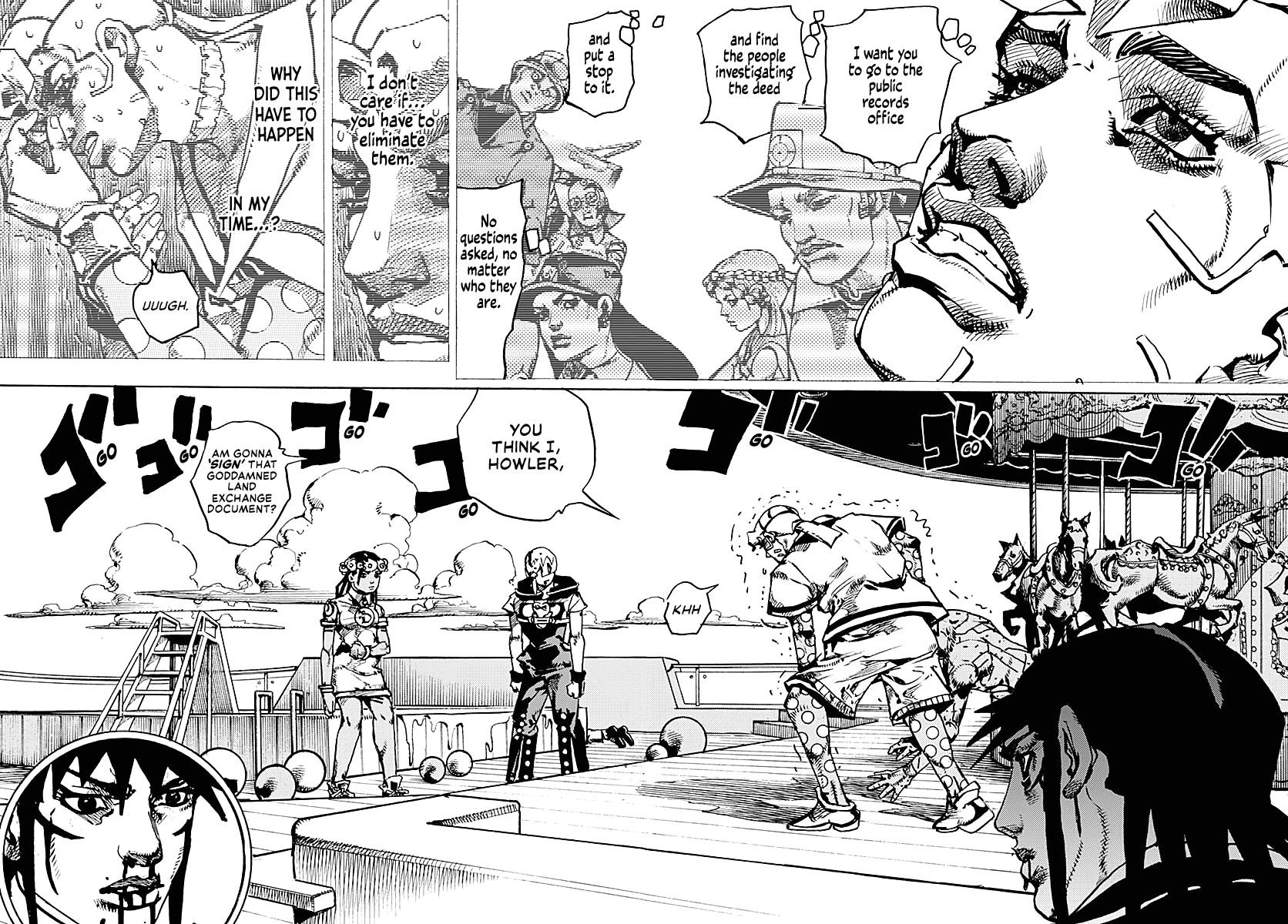 JoJo's Bizarre Adventure Part 9 - The JOJOLands Chapter 32 page 3 - Chapter 32: Sinking Howler