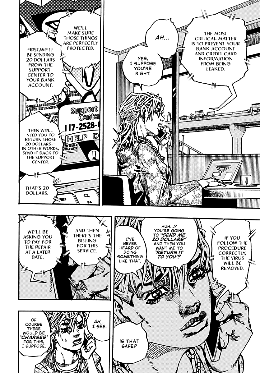 JoJo's Bizarre Adventure Part 9 - The JOJOLands Chapter 33 page 14 - Chapter 33: Usagi, Fraud, and Suspicion Part 1
