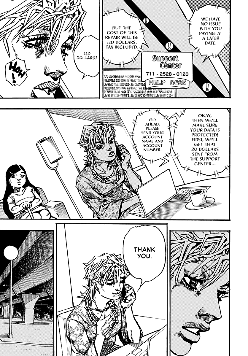 JoJo's Bizarre Adventure Part 9 - The JOJOLands Chapter 33 page 15 - Chapter 33: Usagi, Fraud, and Suspicion Part 1