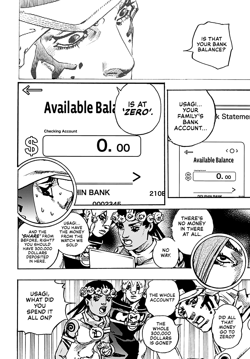 JoJo's Bizarre Adventure Part 9 - The JOJOLands Chapter 33 page 25 - Chapter 33: Usagi, Fraud, and Suspicion Part 1