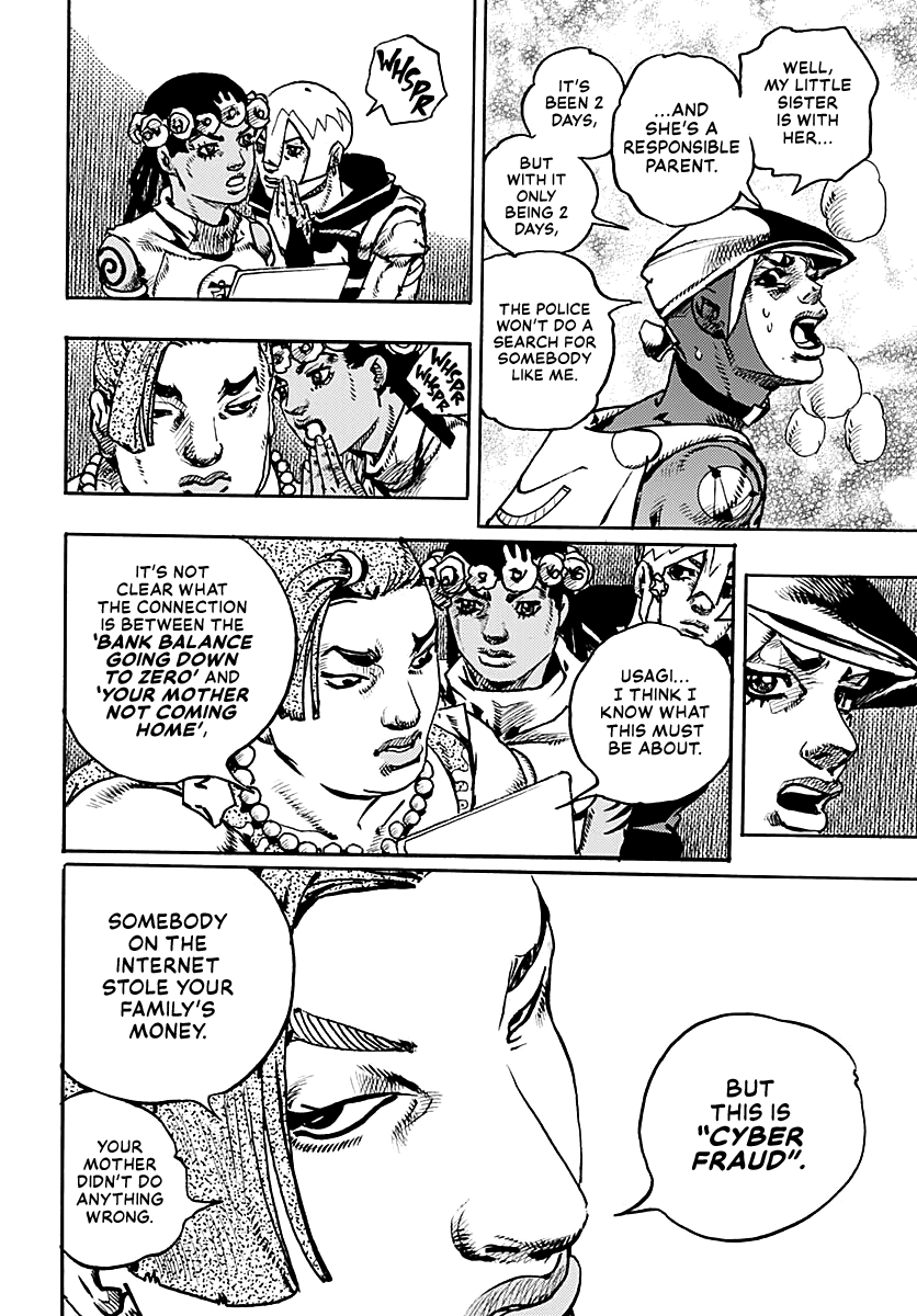 JoJo's Bizarre Adventure Part 9 - The JOJOLands Chapter 33 page 27 - Chapter 33: Usagi, Fraud, and Suspicion Part 1