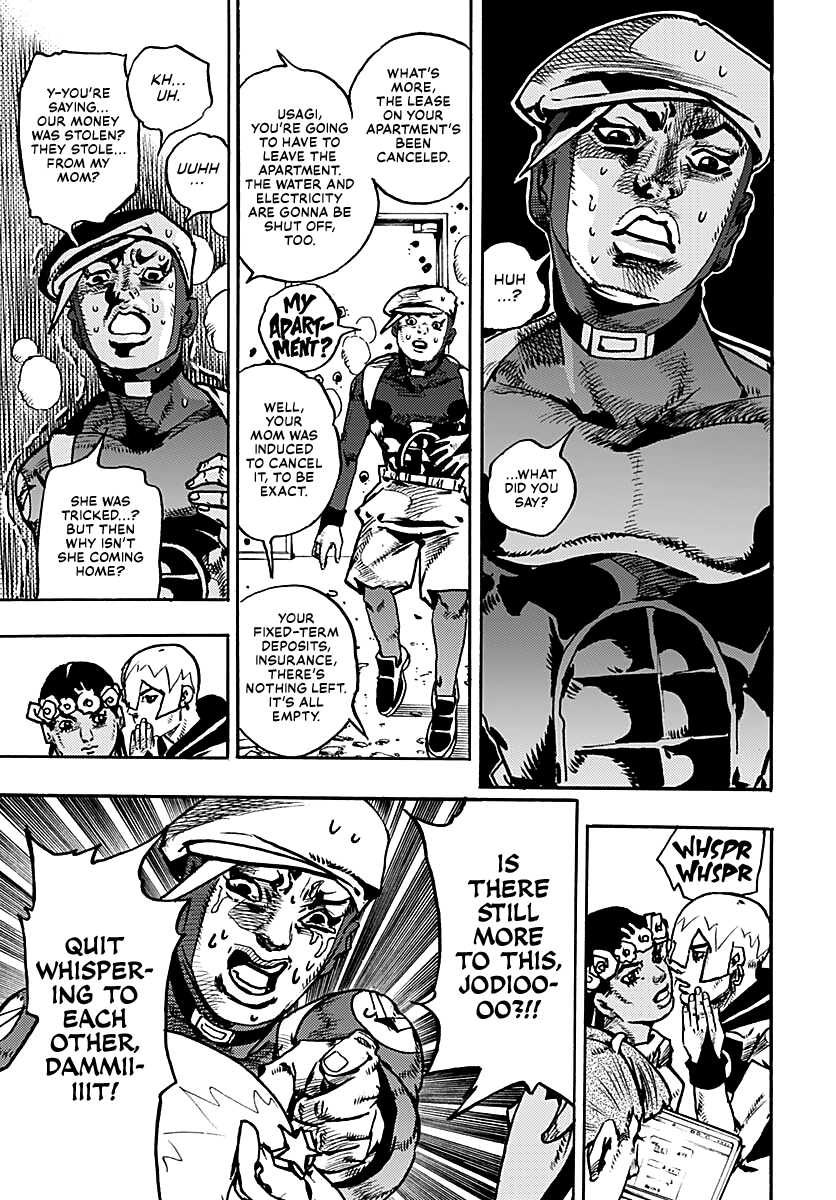 JoJo's Bizarre Adventure Part 9 - The JOJOLands Chapter 33 page 28 - Chapter 33: Usagi, Fraud, and Suspicion Part 1