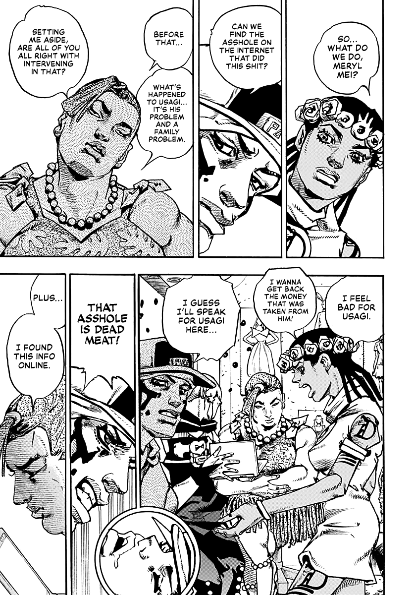 JoJo's Bizarre Adventure Part 9 - The JOJOLands Chapter 33 page 30 - Chapter 33: Usagi, Fraud, and Suspicion Part 1