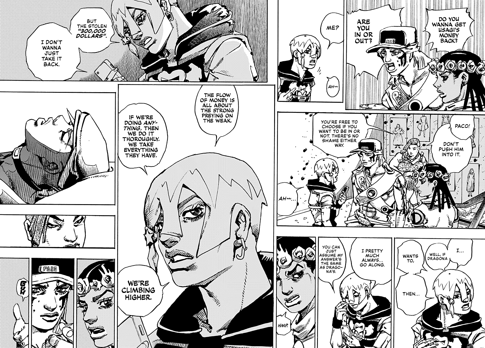 JoJo's Bizarre Adventure Part 9 - The JOJOLands Chapter 33 page 35 - Chapter 33: Usagi, Fraud, and Suspicion Part 1