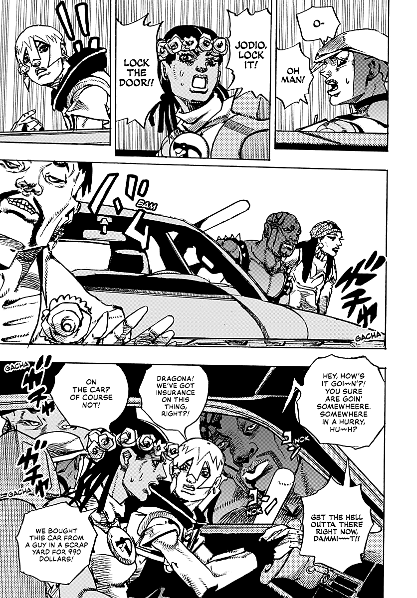 JoJo's Bizarre Adventure Part 9 - The JOJOLands Chapter 33 page 5 - Chapter 33: Usagi, Fraud, and Suspicion Part 1