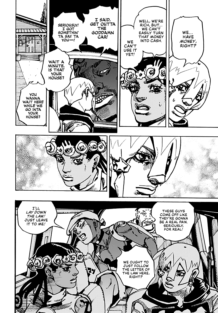 JoJo's Bizarre Adventure Part 9 - The JOJOLands Chapter 33 page 6 - Chapter 33: Usagi, Fraud, and Suspicion Part 1