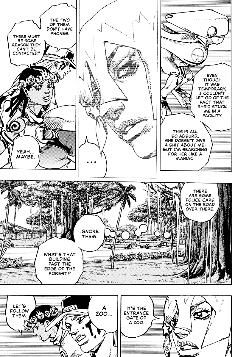 JoJo's Bizarre Adventure Part 9 - The JOJOLands Chapter 34 page 21 - Chapter 34: Usagi, Fraud, and Suspicion Part 2
