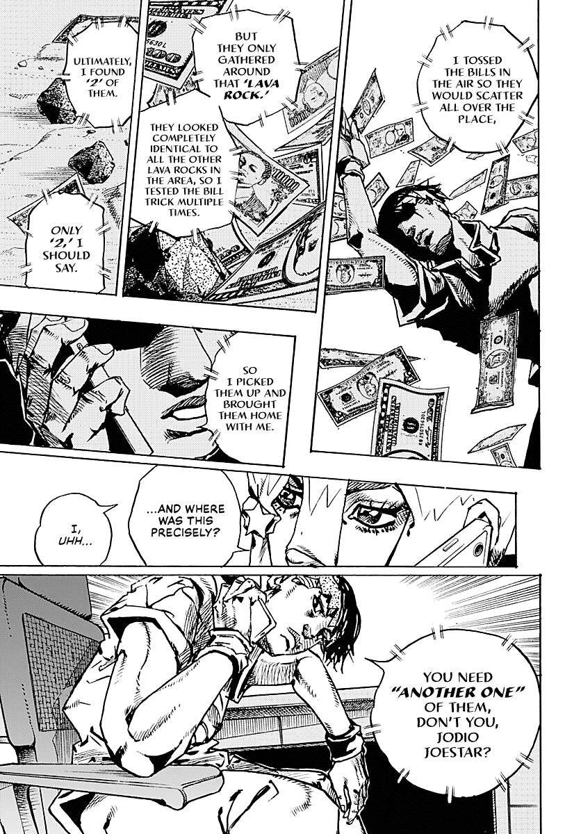 JoJo's Bizarre Adventure Part 9 - The JOJOLands Chapter 34 page 25 - Chapter 34: Usagi, Fraud, and Suspicion Part 2