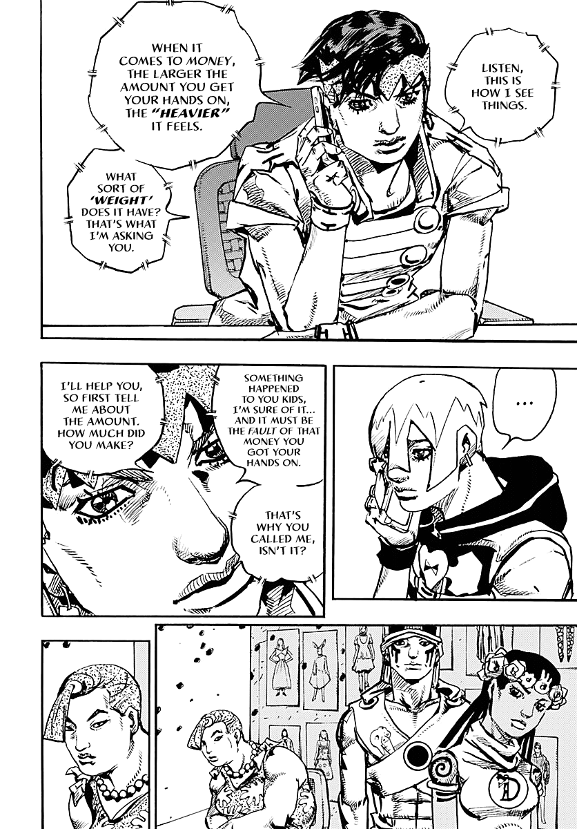 JoJo's Bizarre Adventure Part 9 - The JOJOLands Chapter 34 page 28 - Chapter 34: Usagi, Fraud, and Suspicion Part 2
