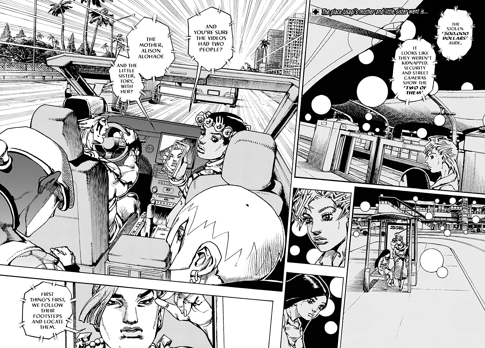 JoJo's Bizarre Adventure Part 9 - The JOJOLands Chapter 34 page 4 - Chapter 34: Usagi, Fraud, and Suspicion Part 2