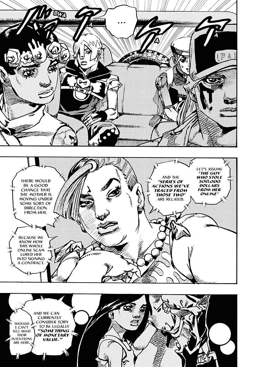 JoJo's Bizarre Adventure Part 9 - The JOJOLands Chapter 34 page 6 - Chapter 34: Usagi, Fraud, and Suspicion Part 2