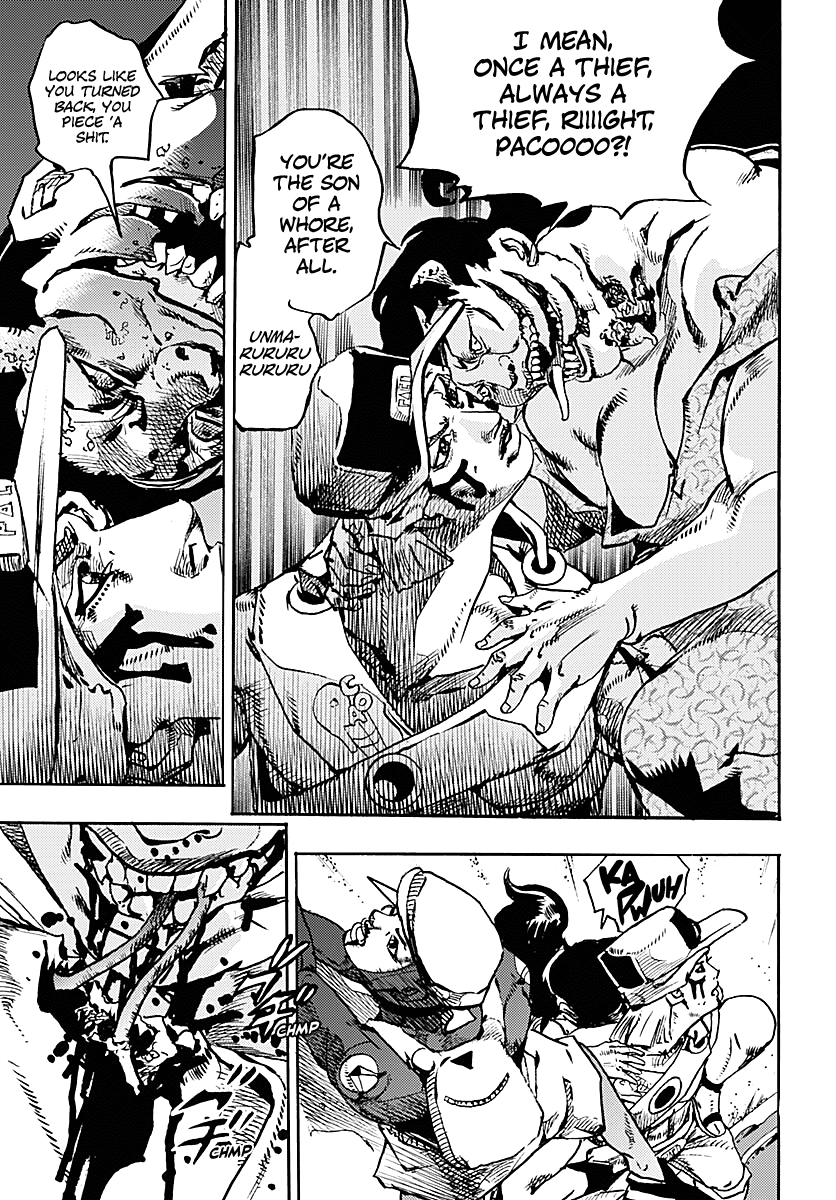 JoJo's Bizarre Adventure Part 9 - The JOJOLands Chapter 35 page 16 - Chapter 35: Usagi, Fraud, and Suspicion Part 3