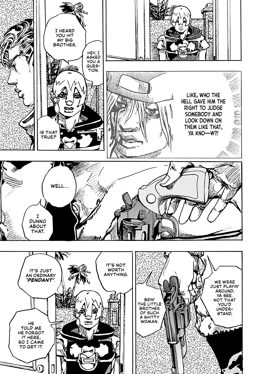JoJo's Bizarre Adventure Part 9 - The JOJOLands Chapter 36 page 17 - Chapter 36: Usagi, Fraud, and Suspicion Part 4