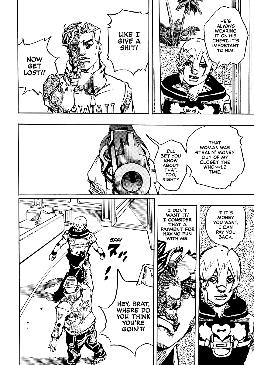 JoJo's Bizarre Adventure Part 9 - The JOJOLands Chapter 36 page 18 - Chapter 36: Usagi, Fraud, and Suspicion Part 4