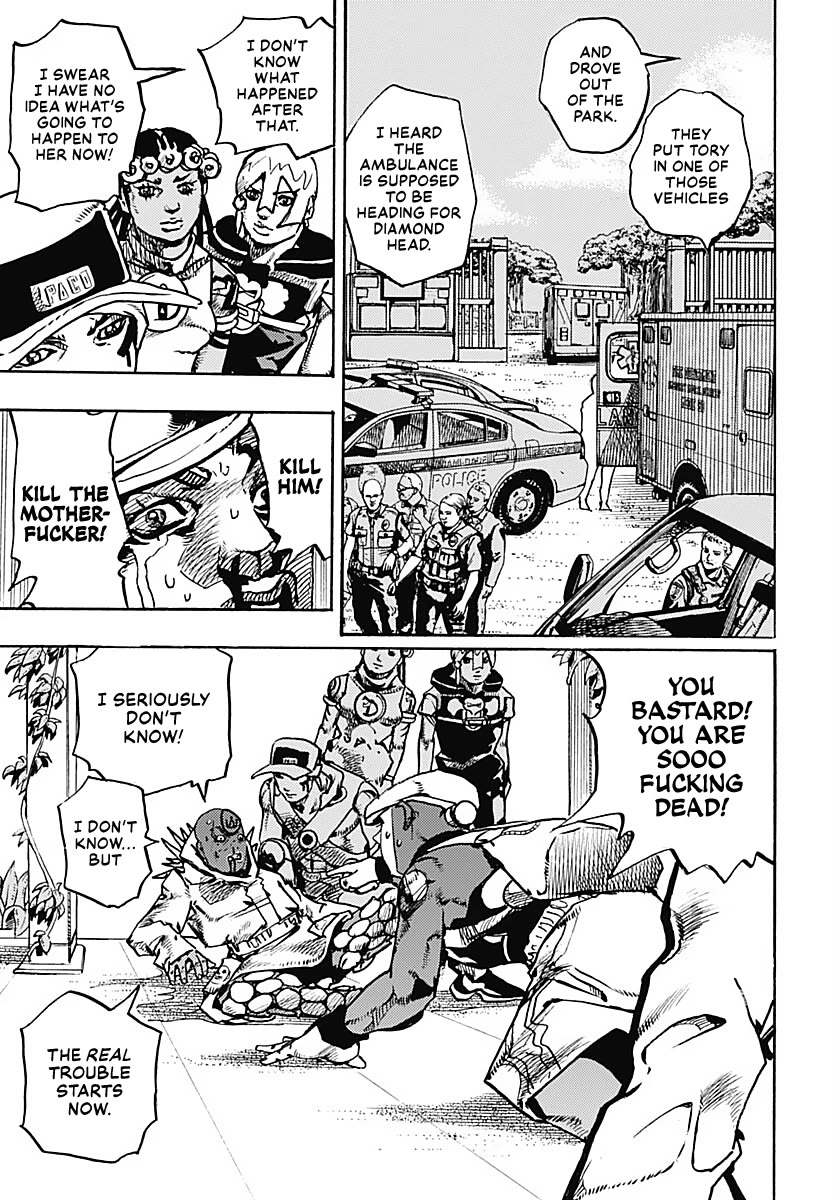 JoJo's Bizarre Adventure Part 9 - The JOJOLands Chapter 38 page 13 - Chapter 38: Usagi, Fraud, and Suspicion Part 6