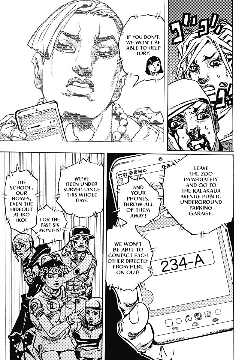 JoJo's Bizarre Adventure Part 9 - The JOJOLands Chapter 38 page 22 - Chapter 38: Usagi, Fraud, and Suspicion Part 6
