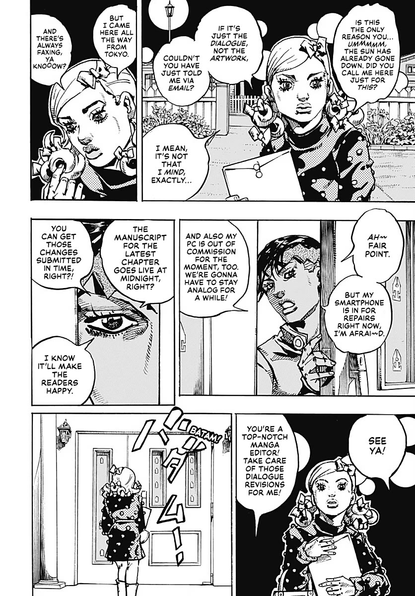 JoJo's Bizarre Adventure Part 9 - The JOJOLands Chapter 38 page 6 - Chapter 38: Usagi, Fraud, and Suspicion Part 6