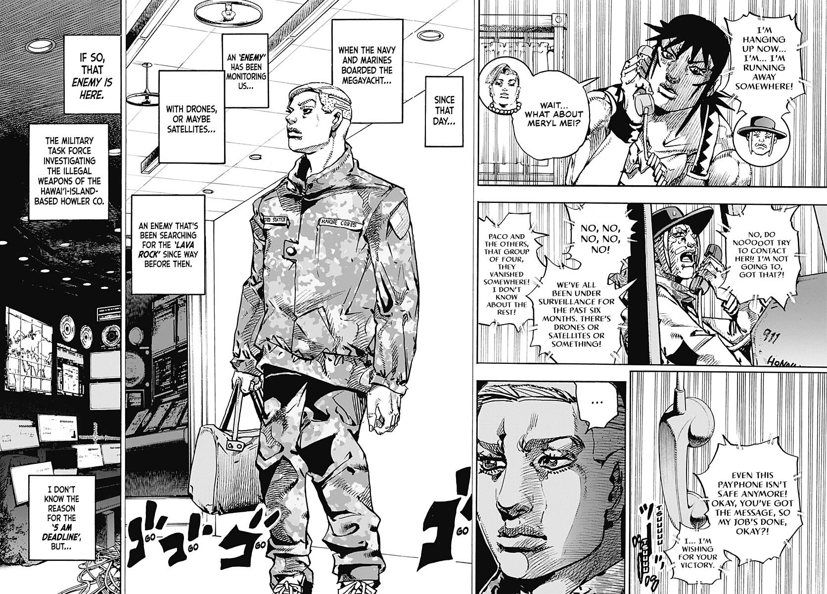 JoJo's Bizarre Adventure Part 9 - The JOJOLands Chapter 40 page 14 - Chapter 40: Underwater to the Island of Hawaii Part 2
