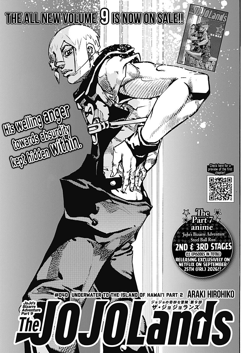 JoJo's Bizarre Adventure Part 9 - The JOJOLands Chapter 40 page 2 - Chapter 40: Underwater to the Island of Hawaii Part 2