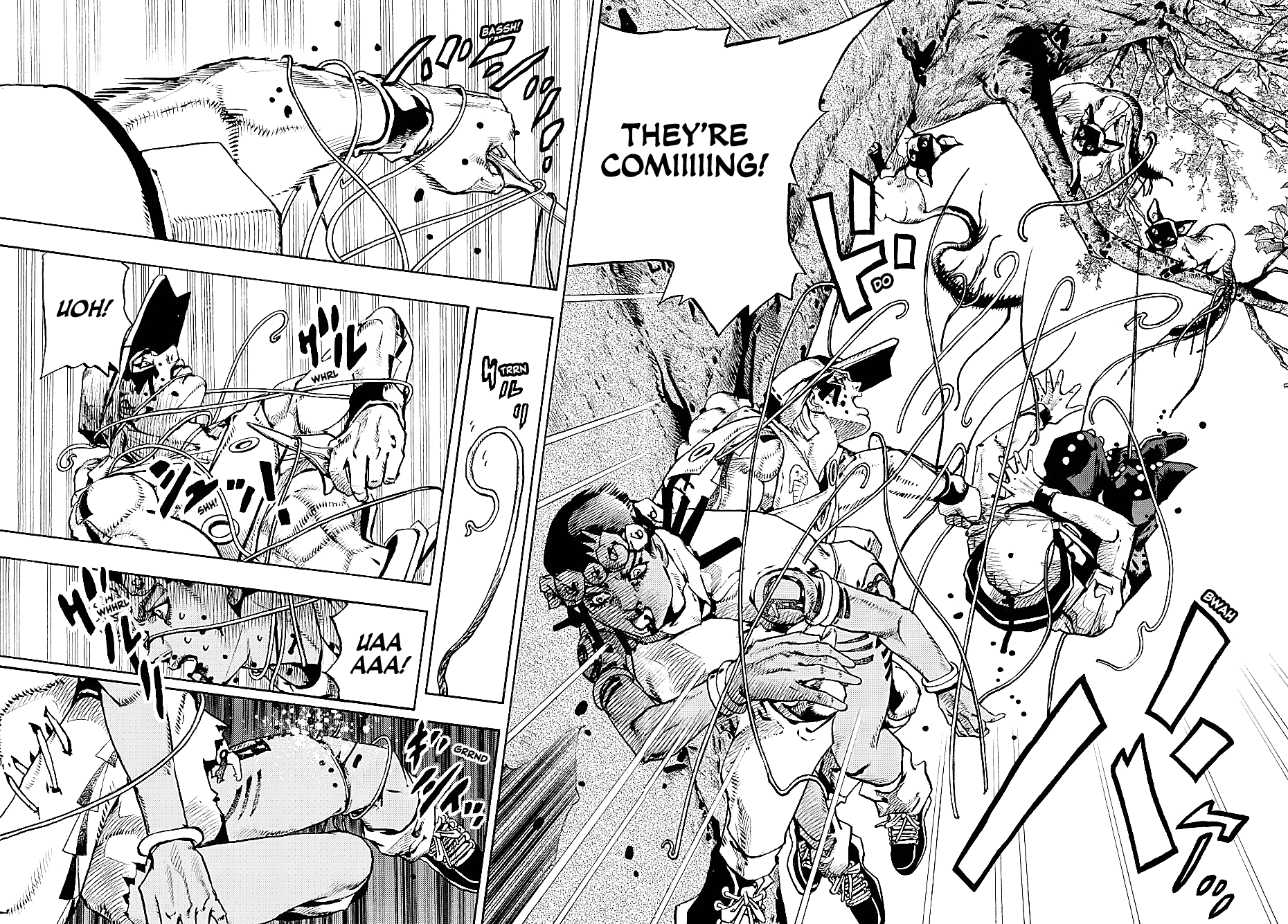JoJo's Bizarre Adventure Part 9 - The JOJOLands Chapter 7 page 13 - Chapter 7: Jungle Warfare Part 2