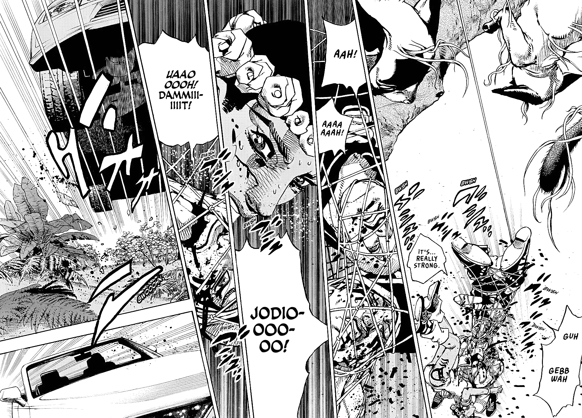 JoJo's Bizarre Adventure Part 9 - The JOJOLands Chapter 7 page 22 - Chapter 7: Jungle Warfare Part 2