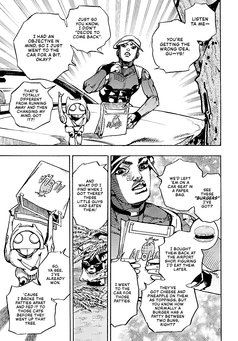 JoJo's Bizarre Adventure Part 9 - The JOJOLands Chapter 7 page 27 - Chapter 7: Jungle Warfare Part 2