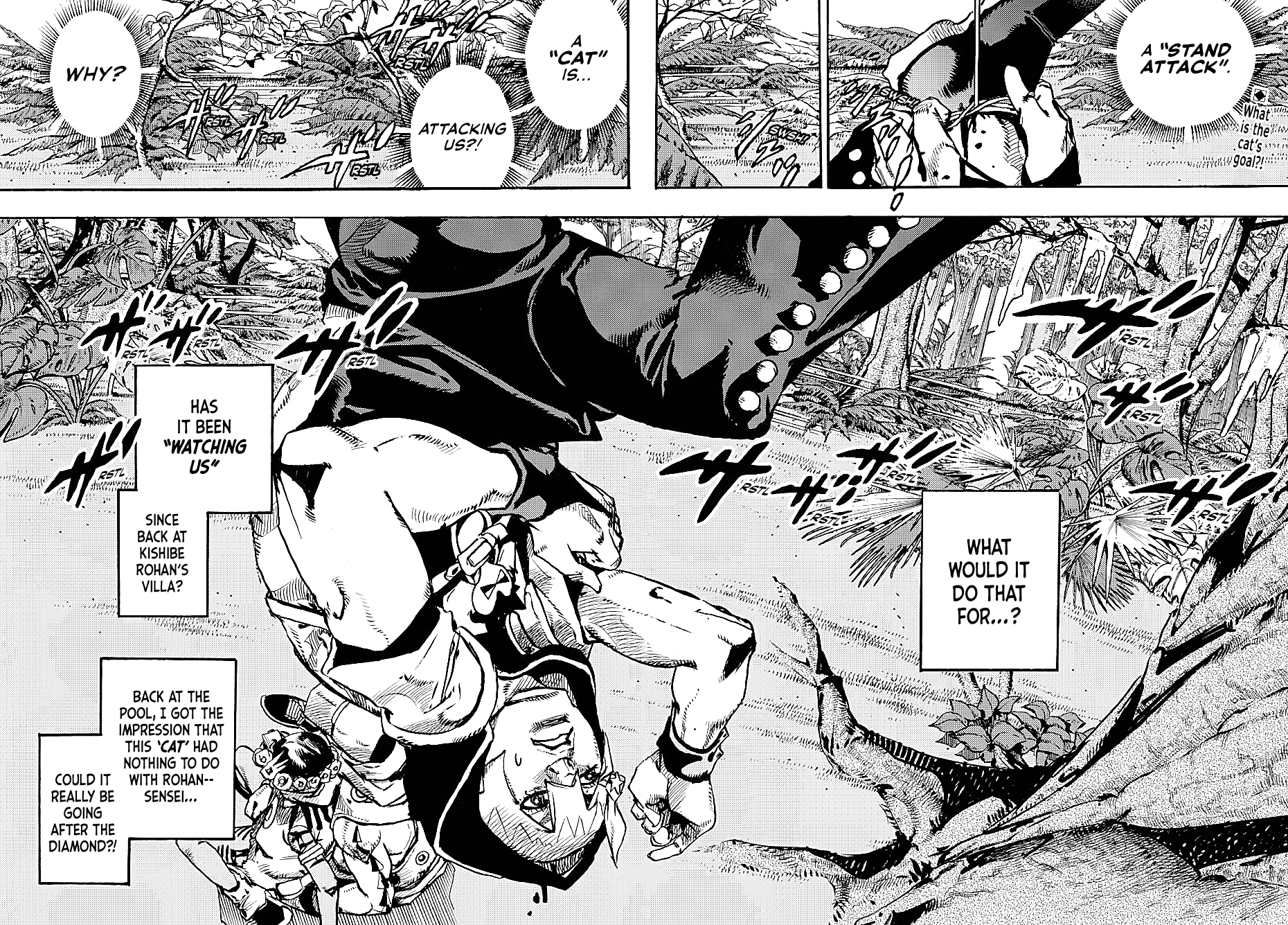 JoJo's Bizarre Adventure Part 9 - The JOJOLands Chapter 7 page 3 - Chapter 7: Jungle Warfare Part 2