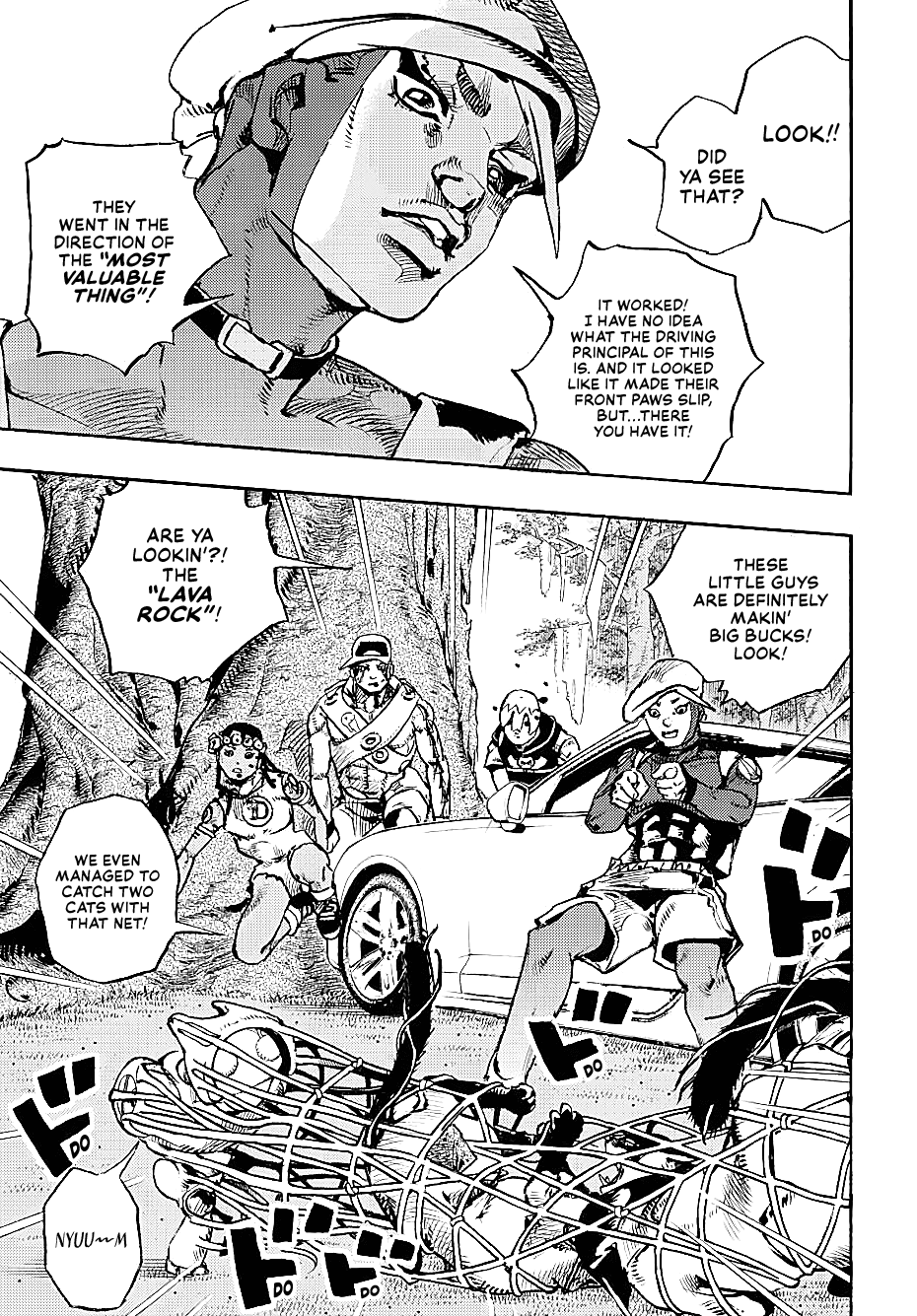 JoJo's Bizarre Adventure Part 9 - The JOJOLands Chapter 7 page 34 - Chapter 7: Jungle Warfare Part 2