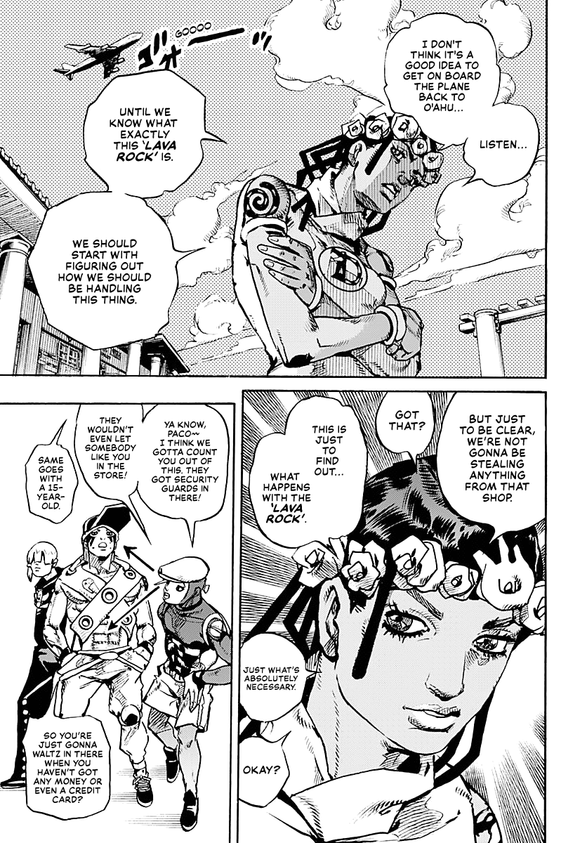 JoJo's Bizarre Adventure Part 9 - The JOJOLands Chapter 8 page 16 - Chapter 8: Let's Go Look at Luxury Watches