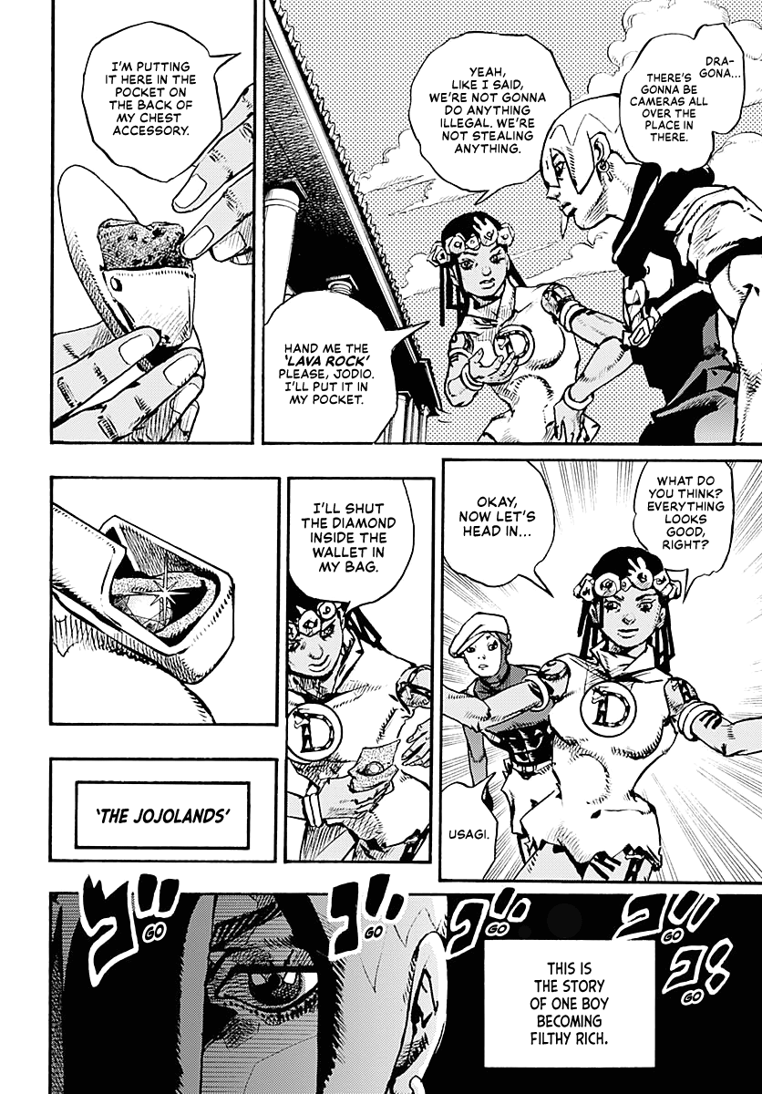 JoJo's Bizarre Adventure Part 9 - The JOJOLands Chapter 8 page 18 - Chapter 8: Let's Go Look at Luxury Watches