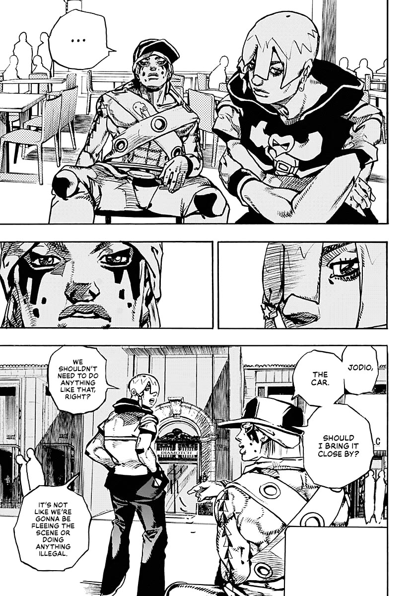 JoJo's Bizarre Adventure Part 9 - The JOJOLands Chapter 8 page 19 - Chapter 8: Let's Go Look at Luxury Watches