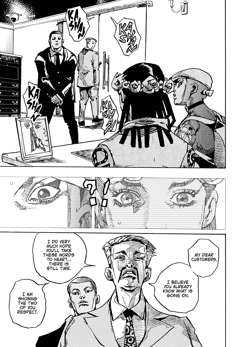 JoJo's Bizarre Adventure Part 9 - The JOJOLands Chapter 8 page 29 - Chapter 8: Let's Go Look at Luxury Watches