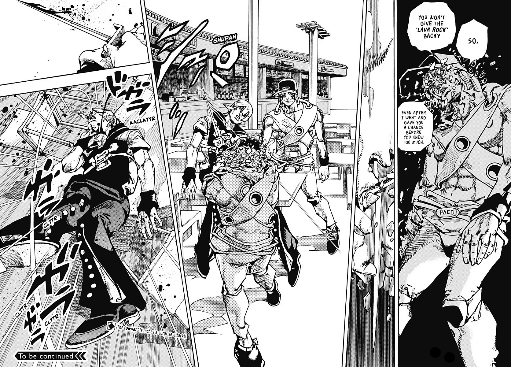 JoJo's Bizarre Adventure Part 9 - The JOJOLands Chapter 9 page 39 - Chapter 9: The Owner of the Lava Rock