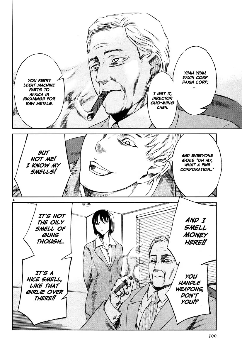 Jormungand Chapter 15 page 4 - Chapter 15: African Golden Butterflies phase.1