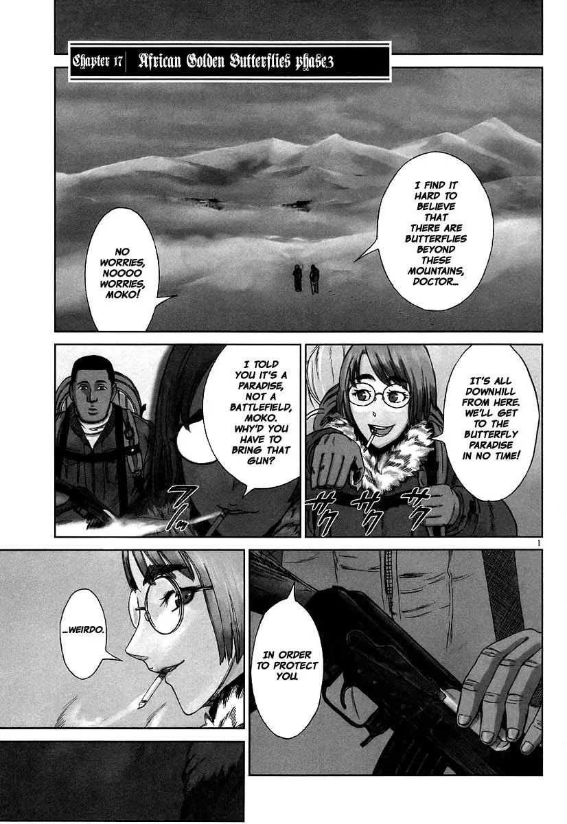 Jormungand Chapter 17 page 1 - Chapter 17: African Golden Butterflies phase.3