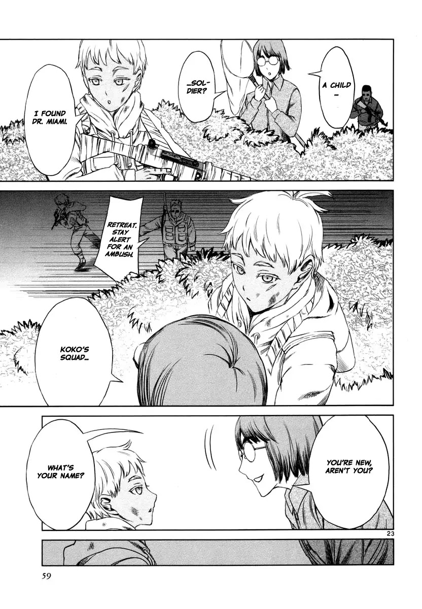Jormungand Chapter 19 page 23 - Chapter 19: African Golden Butterflies phase.5
