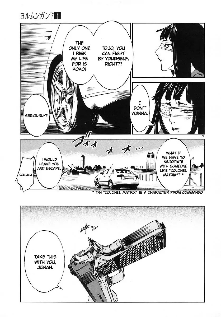 Jormungand Chapter 2 page 16 - Chapter 2: Gunmetal Calico Road