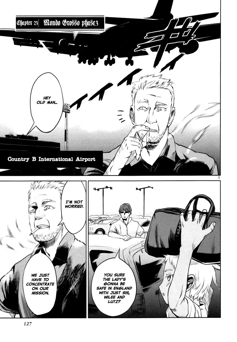 Jormungand Chapter 23 page 1 - Chapter 23: Mondo Grosso phase.3
