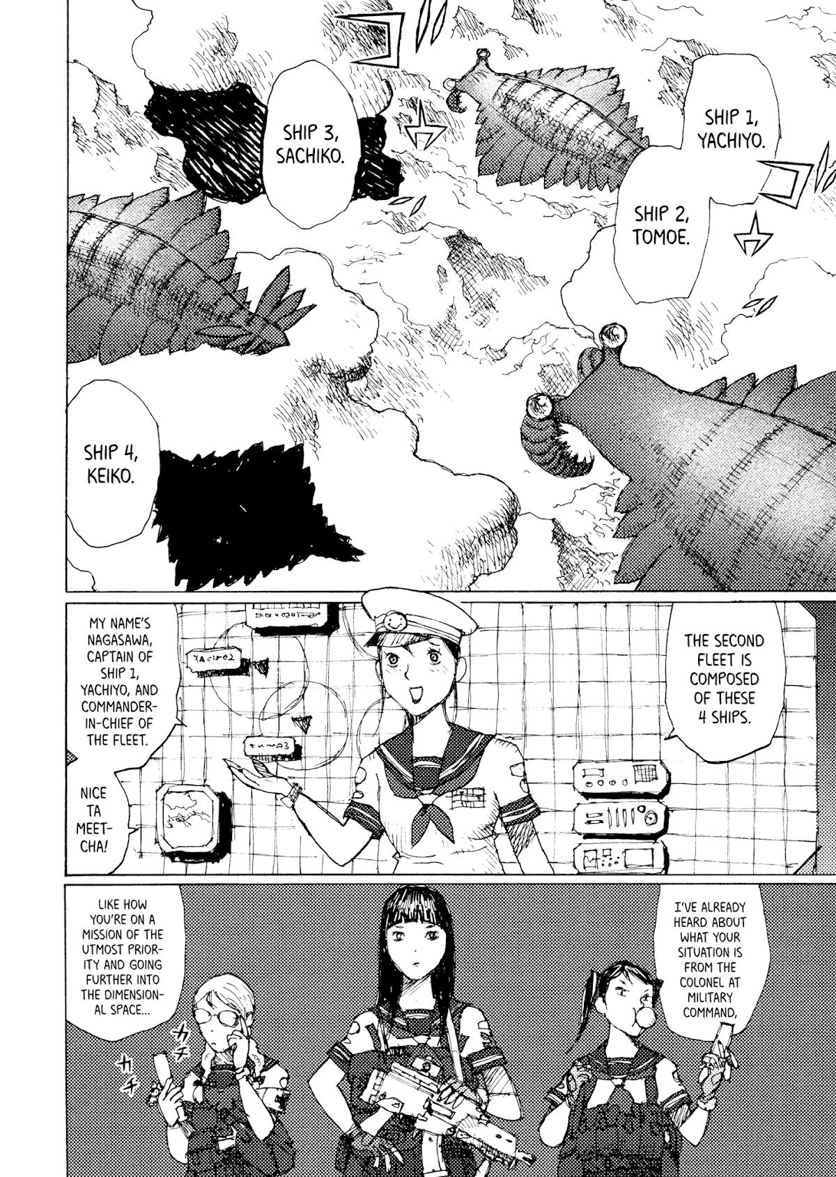 Joshi Kouhei Chapter 28 page 13 - Chapter 28: Dimensional Floating Battleship 01
