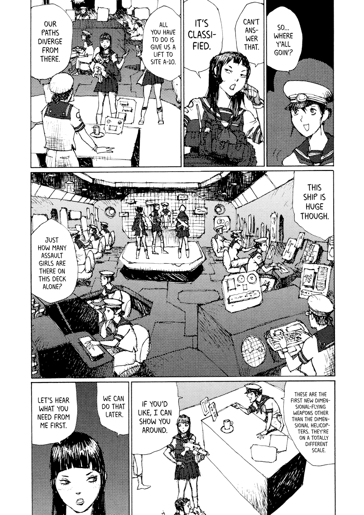 Joshi Kouhei Chapter 28 page 14 - Chapter 28: Dimensional Floating Battleship 01