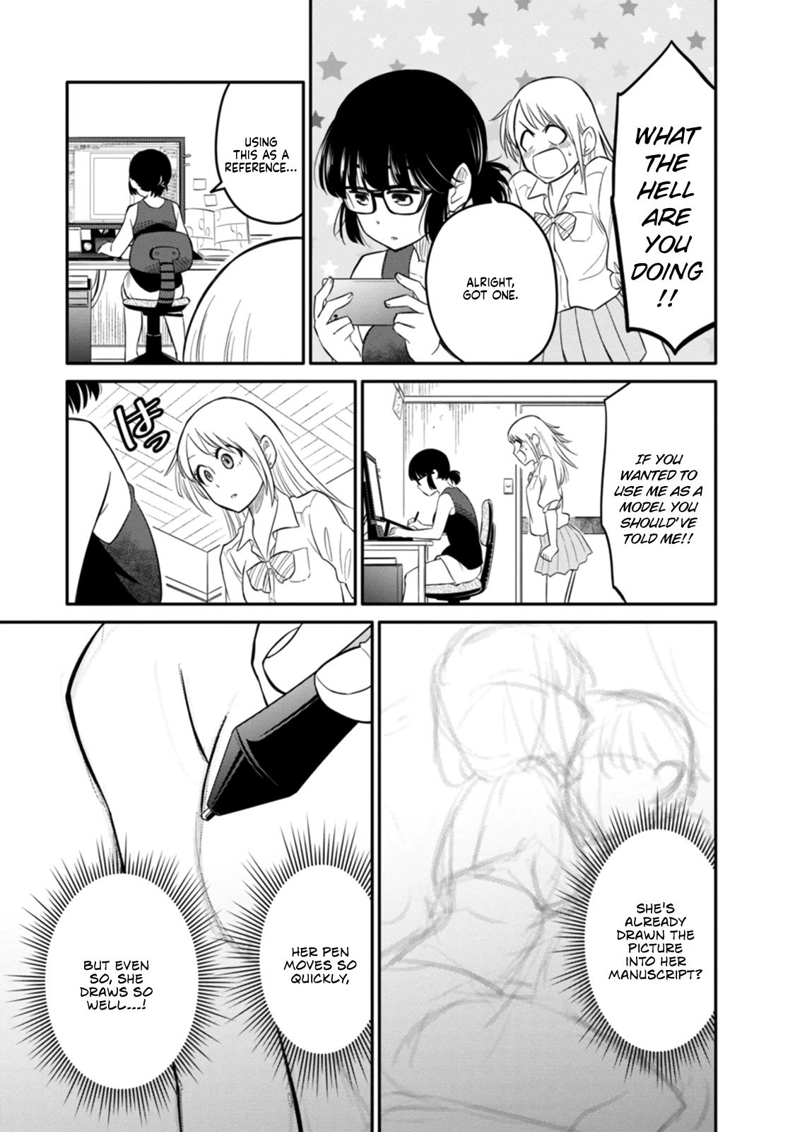 Joshi-man Chapter 1 page 32 - Chapter 1: Highschool Girls Draw Eromanga