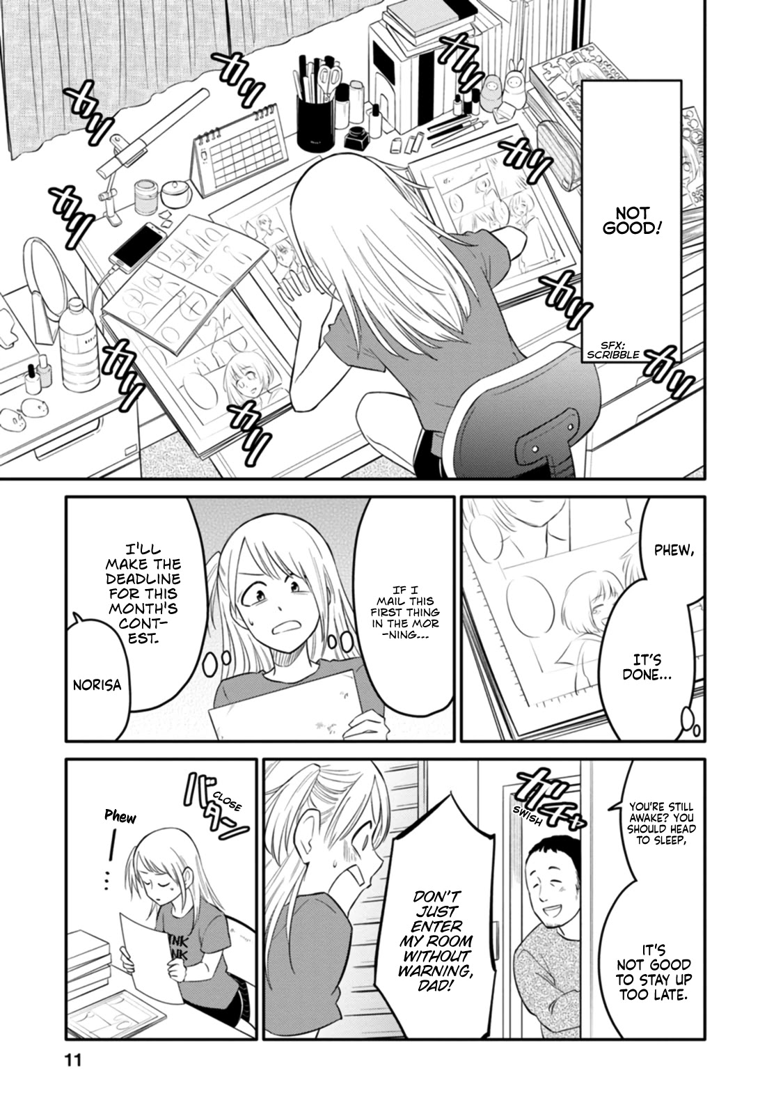 Joshi-man Chapter 1 page 8 - Chapter 1: Highschool Girls Draw Eromanga