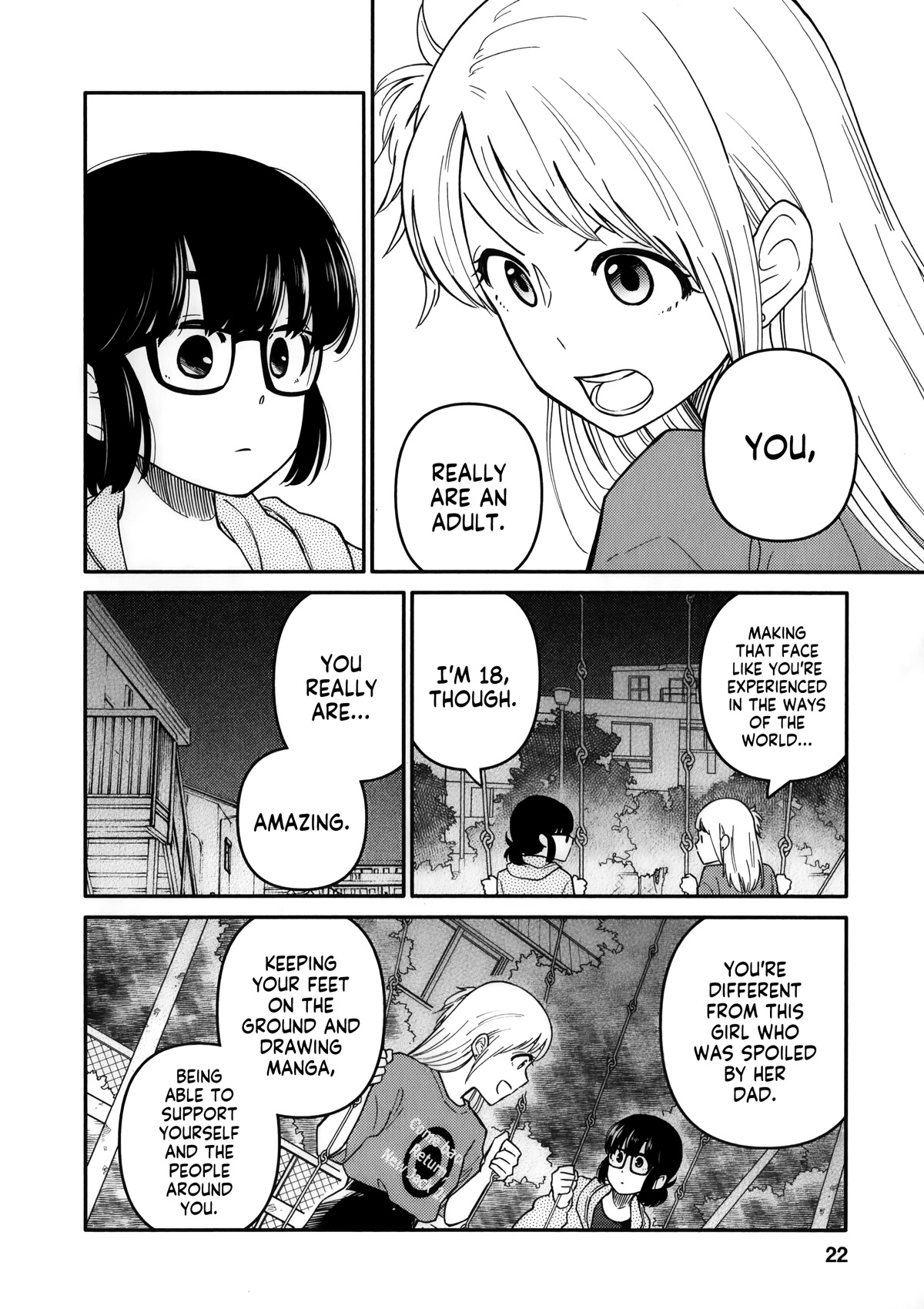 Joshi-man Chapter 11 page 22 - Chapter 11: A Highschool Girl Brings in Eromanga