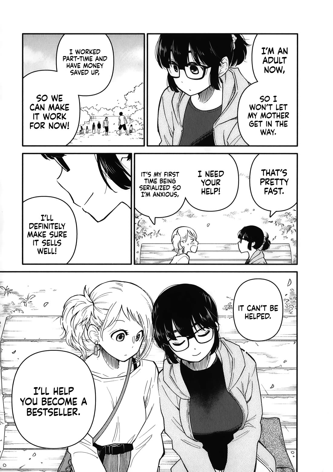 Joshi-man Chapter 15 page 34 - Chapter 15: Final Chapter: Two Young Women Draw Eromanga [END]