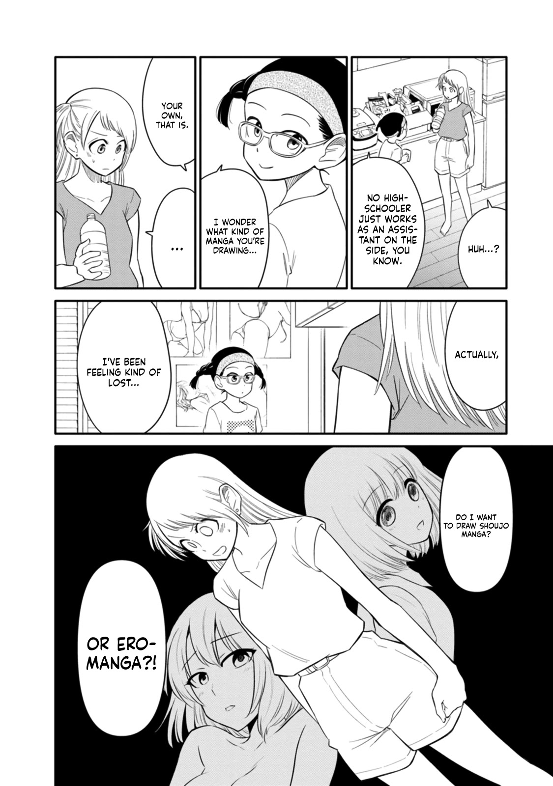Joshi-man Chapter 3 page 18 - Chapter 3: A highschool Girl Helps With Eromanga