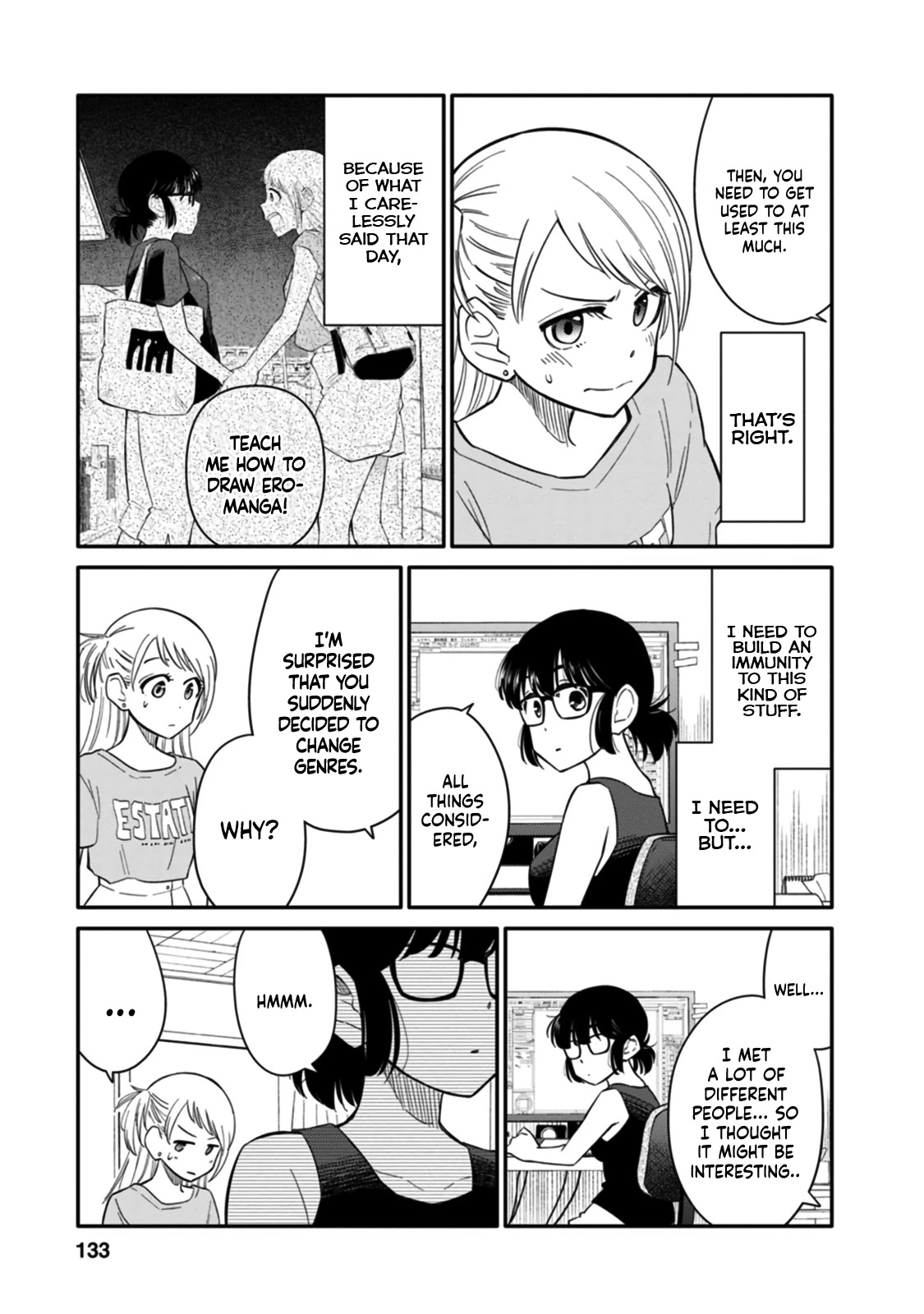 Joshi-man Chapter 4 page 3 - Chapter 4: A Highschool Girl Polishes Up Eromanga