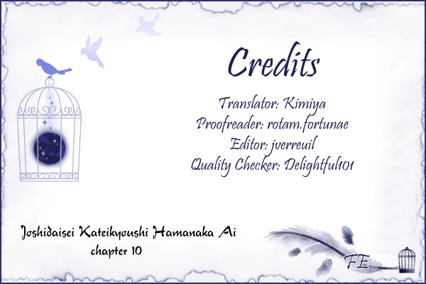 Joshidaisei Kateikyoushi Hamanaka Ai Chapter 10.2 page 1 - Chapter 10 v2 : In the Secret Room until Morning?